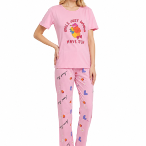 Girls Just Wanna Have Sun Pyjama Set Baby Pink
