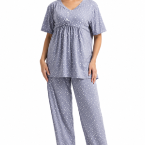 Starry Night Polka Dot Pyjama Set State Grey