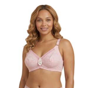 Pure Comfort Non-Wired and Non-Padded Cotton Bra (Soft Pink) by Velmora