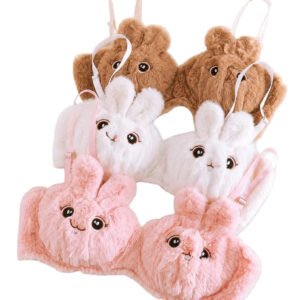 White Plush Bunny Bra Cute & Soft Furry Bralette